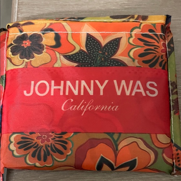 Johnny Was Black and Red Velvet Floral Bag - Picture 8 of 14